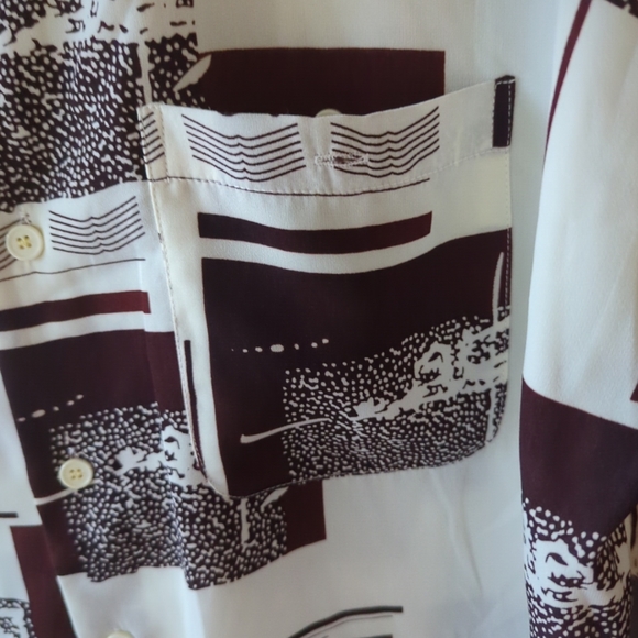 A Cut Above "Henri Valdise"  Button Up Brown & Cream Men's Size XL - Picture 8 of 11